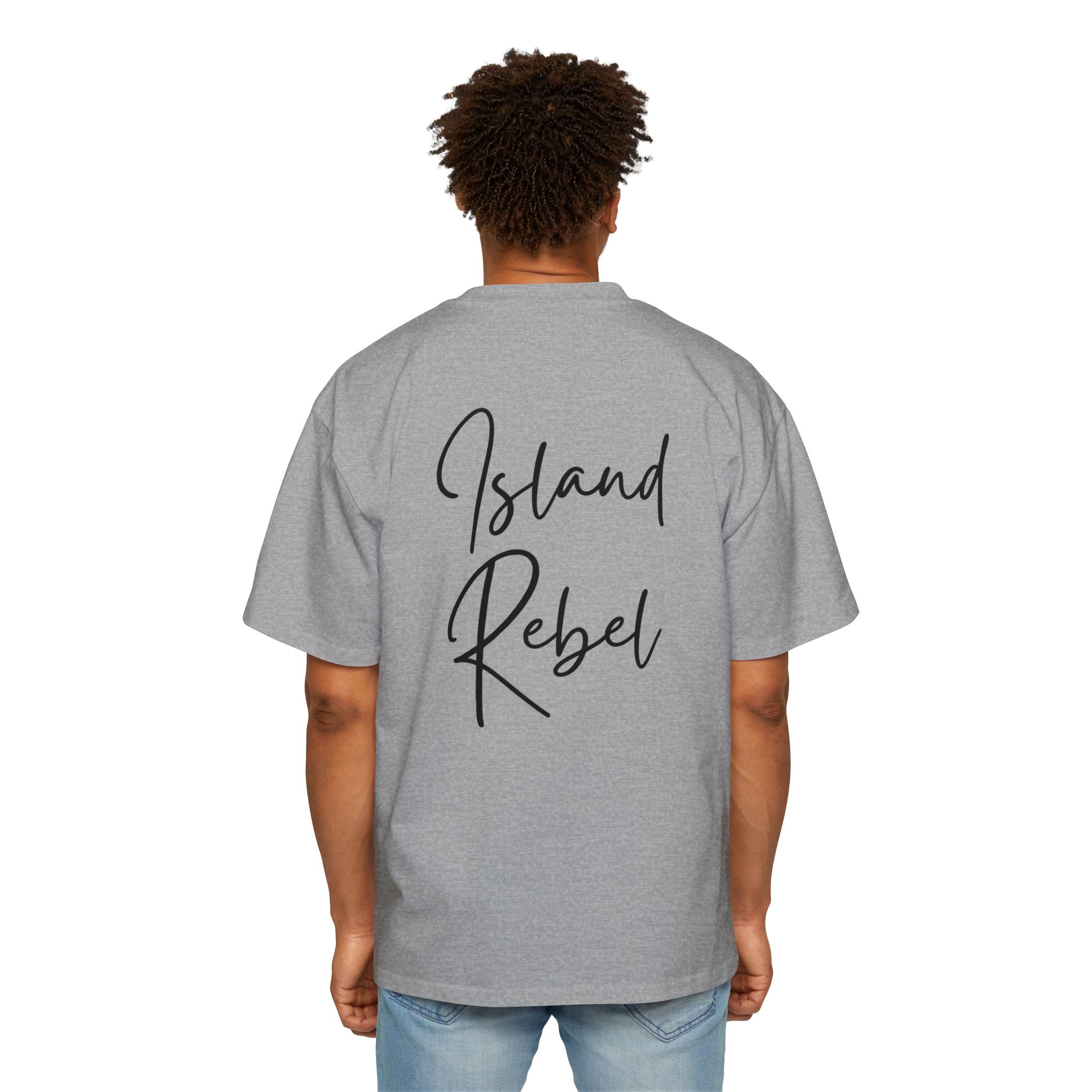 Men’s Heavy Oversized Tee – Island Rebel Graphic Shirt