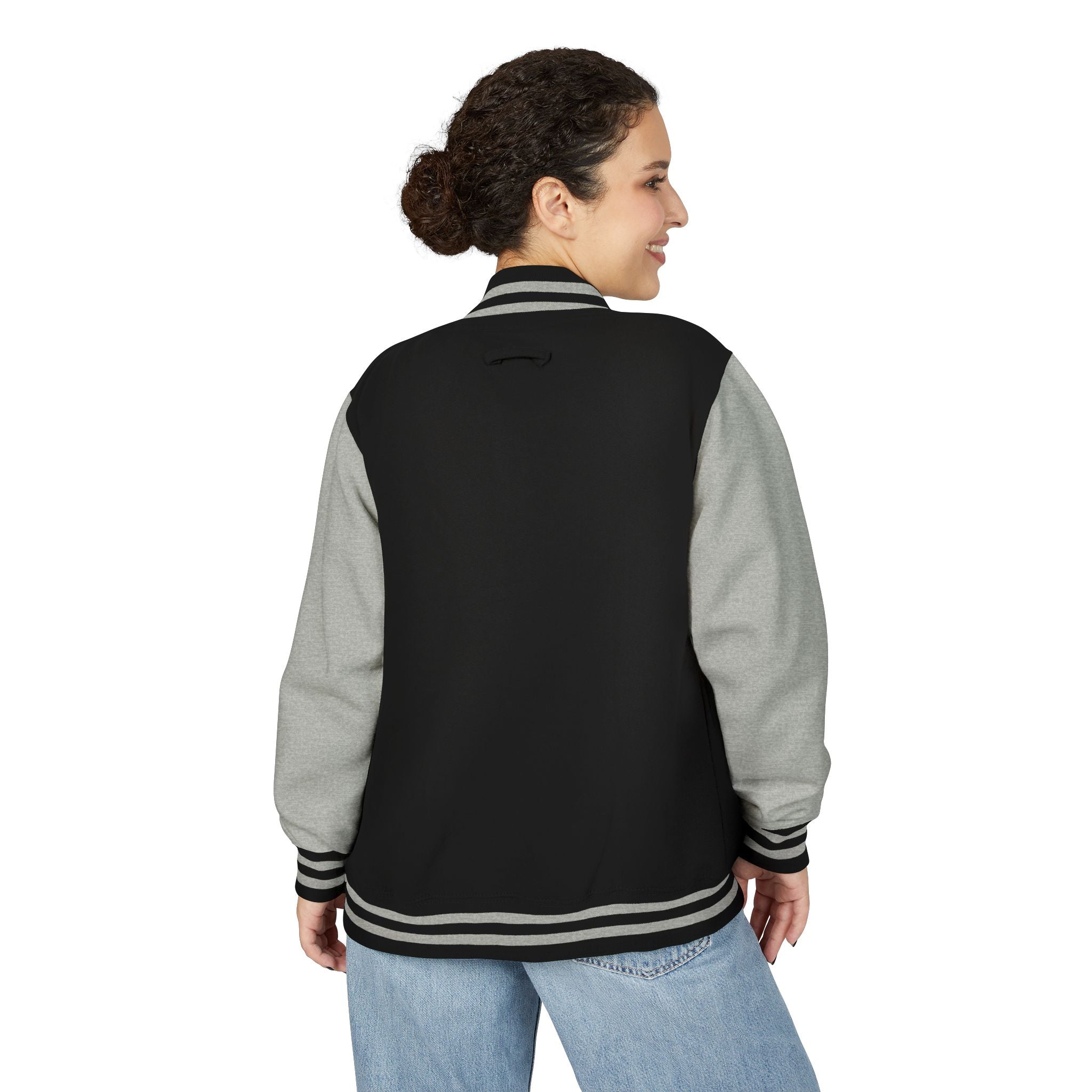 Letterman Jacke College mit Island-Rebel-Aufdruck
