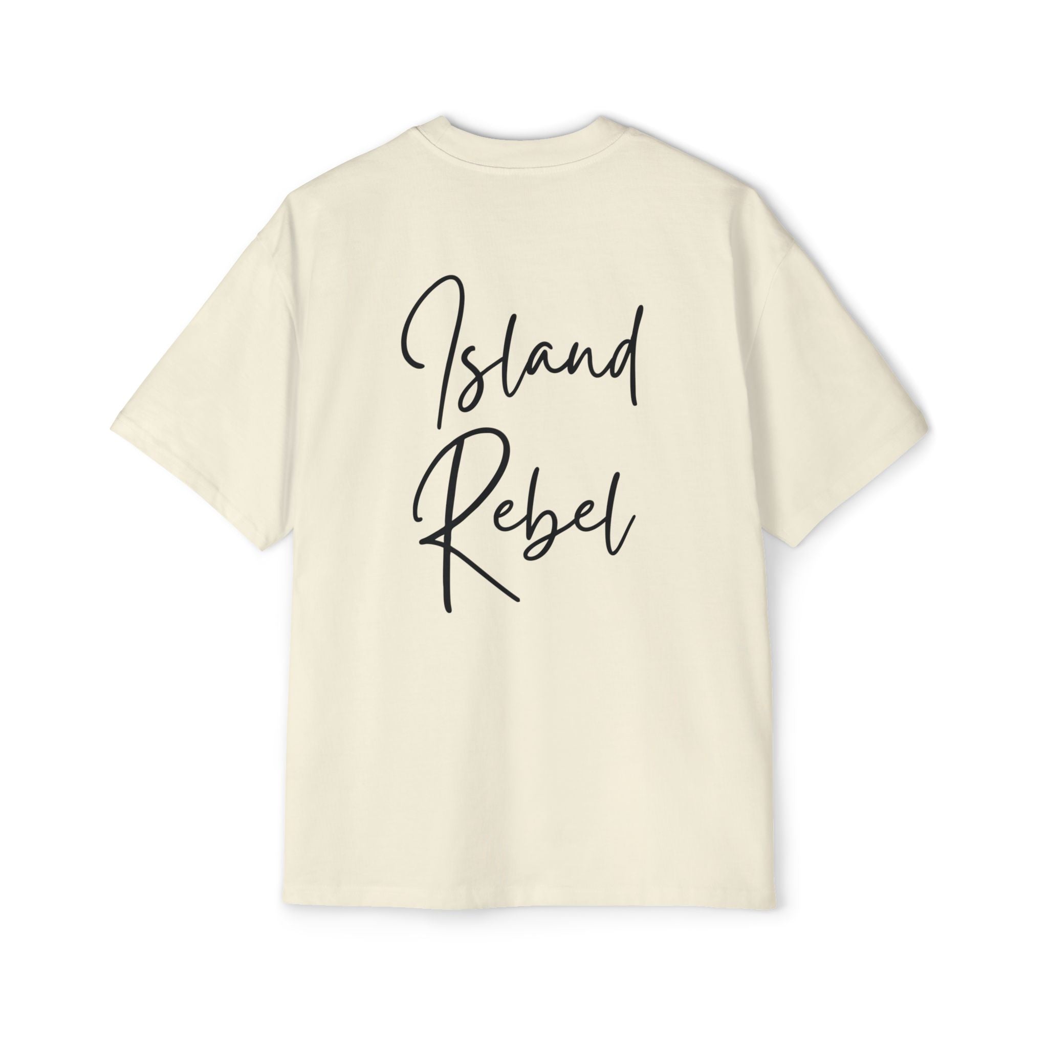 Men’s Heavy Oversized Tee – Island Rebel Graphic Shirt