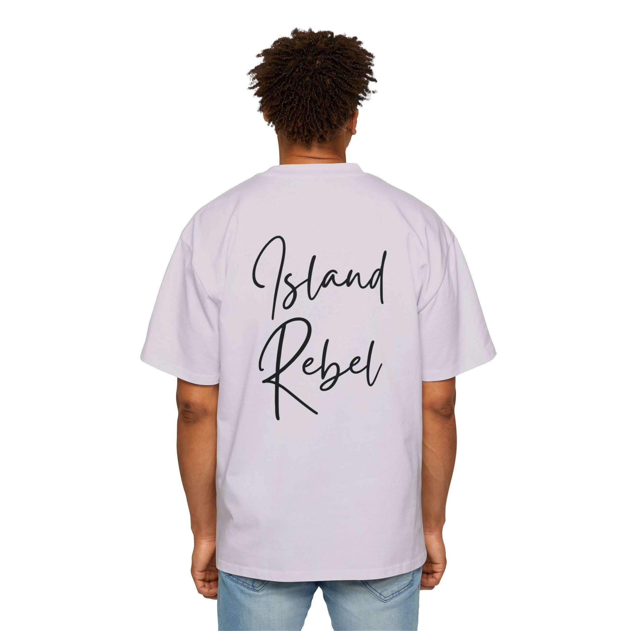 Men’s Heavy Oversized Tee – Island Rebel Graphic Shirt