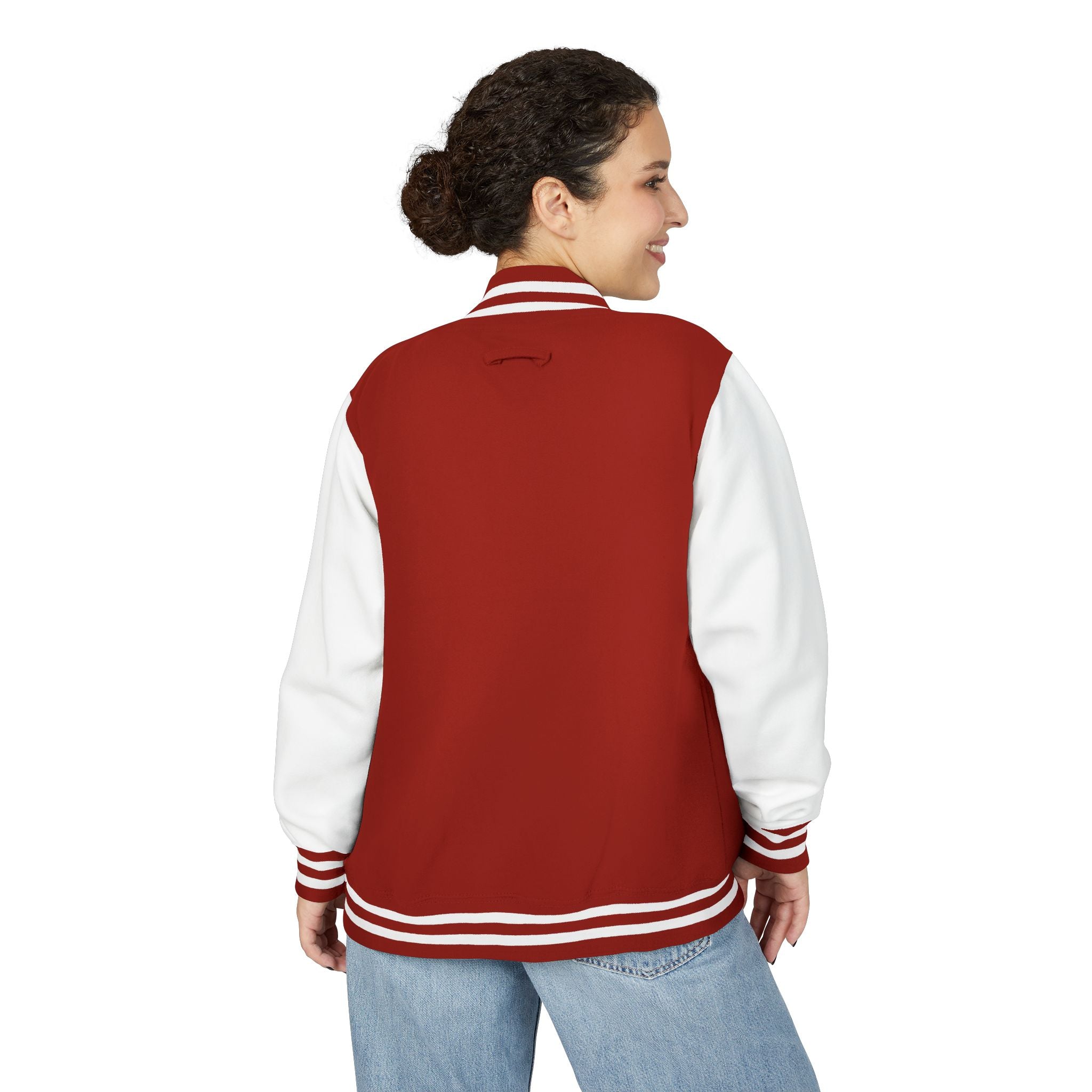 Letterman Jacke College mit Island-Rebel-Aufdruck