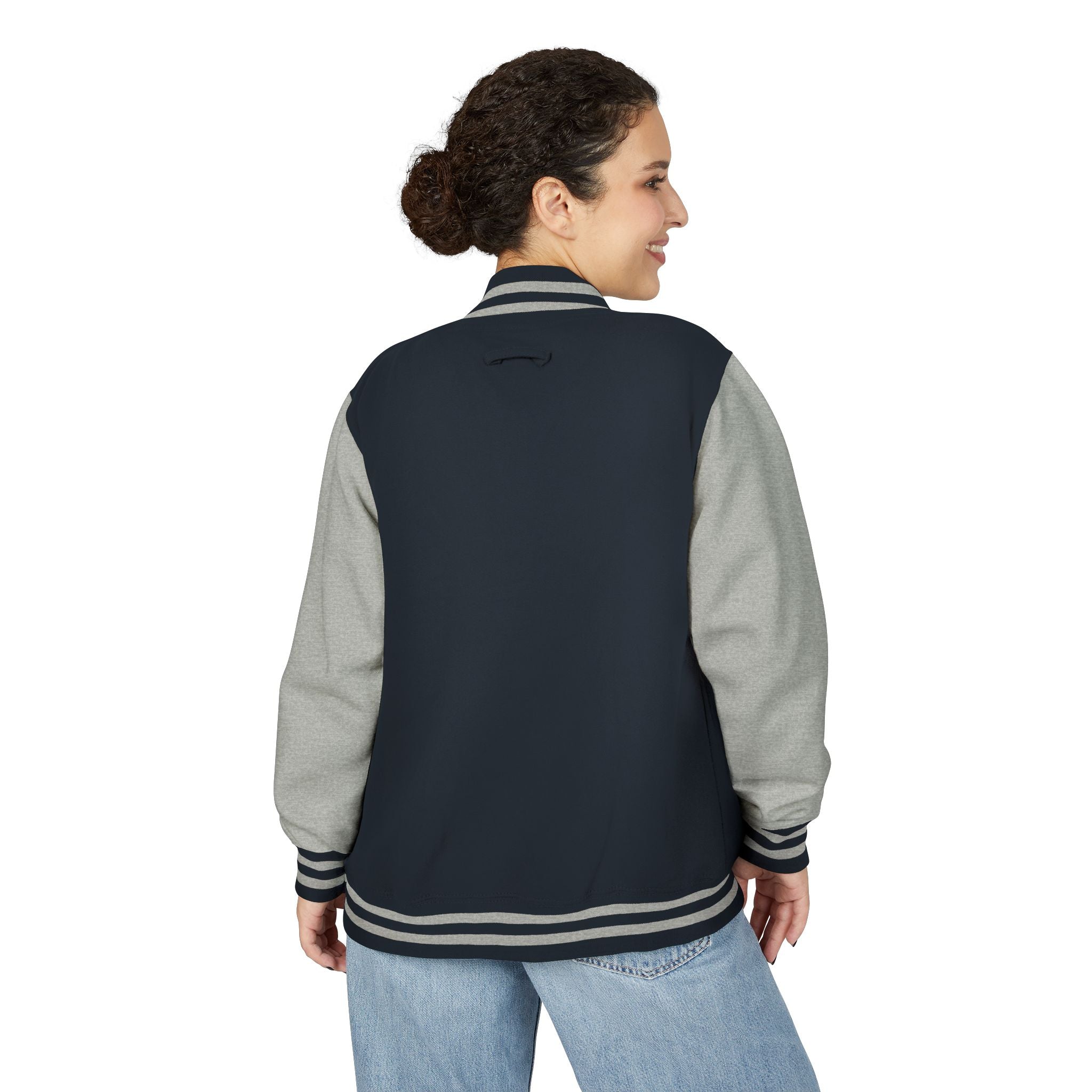 Letterman Jacke College mit Island-Rebel-Aufdruck