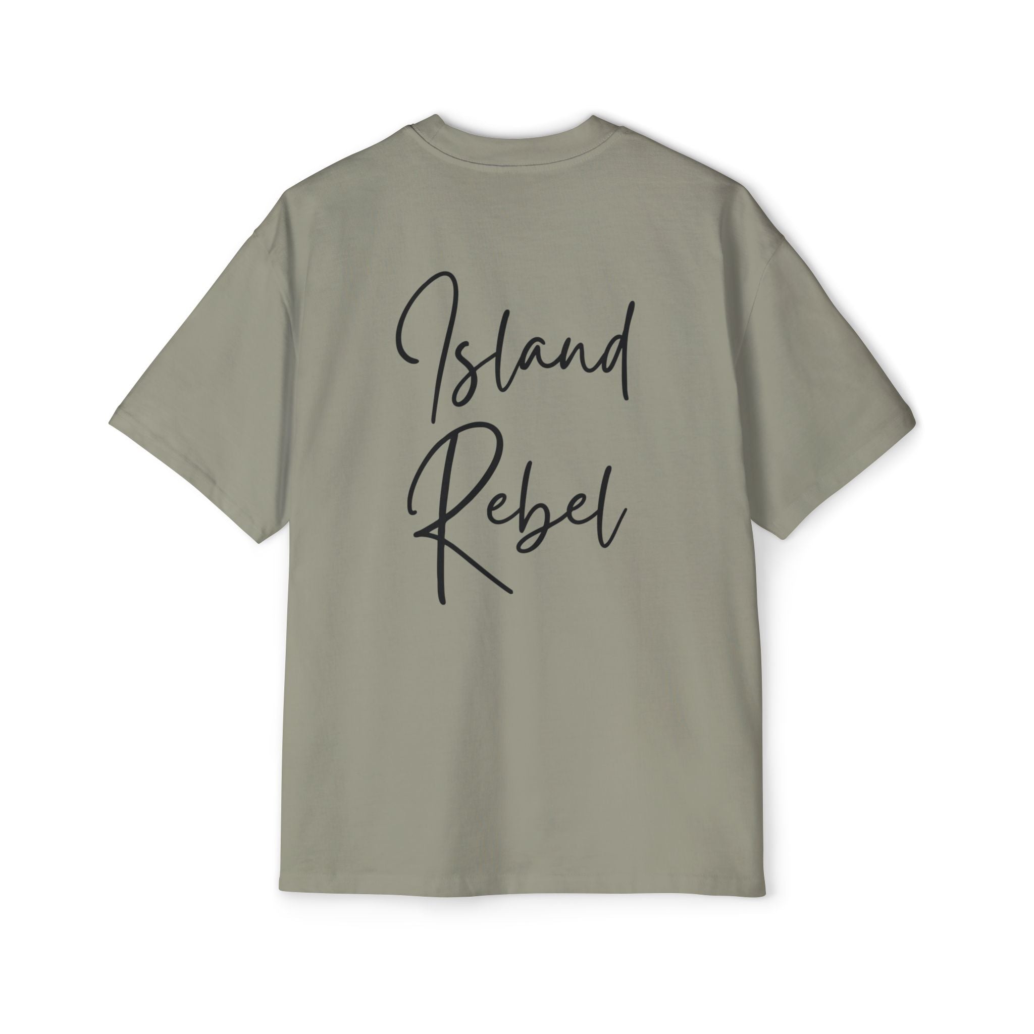 Men’s Heavy Oversized Tee – Island Rebel Graphic Shirt
