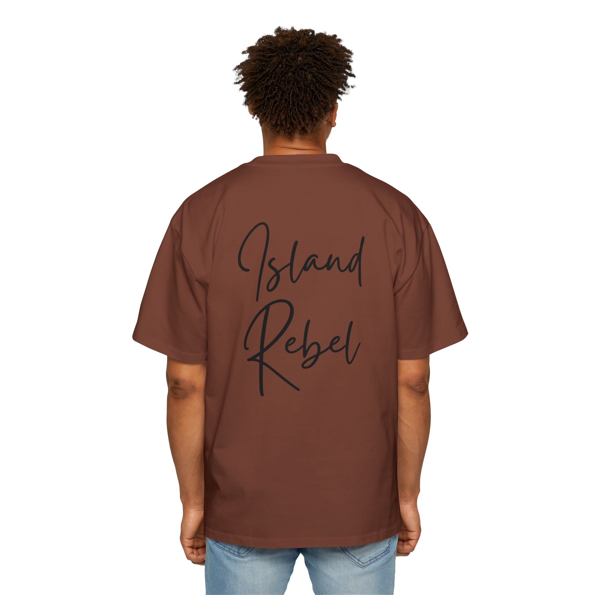 Men’s Heavy Oversized Tee – Island Rebel Graphic Shirt