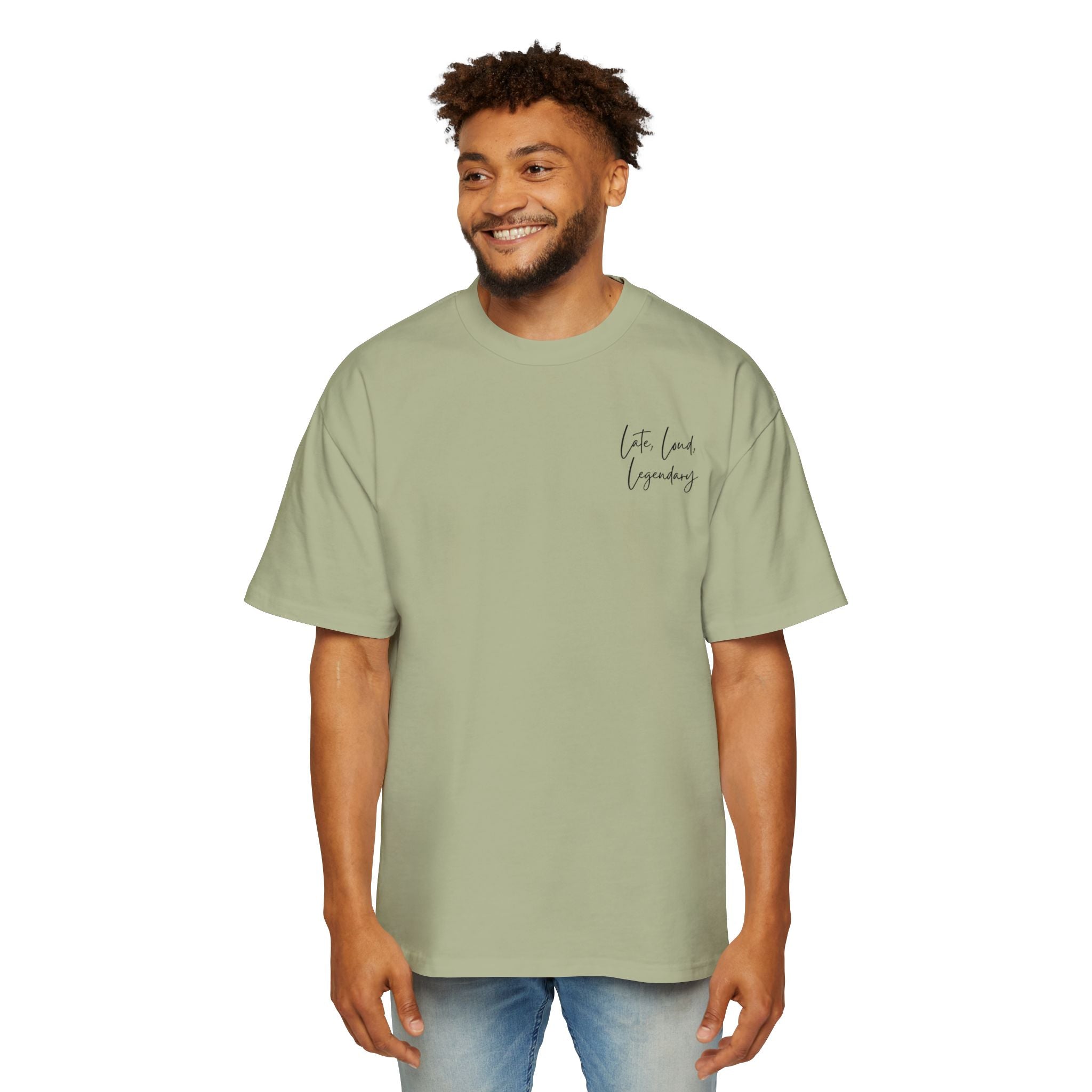 Men’s Heavy Oversized Tee – Island Rebel Graphic Shirt