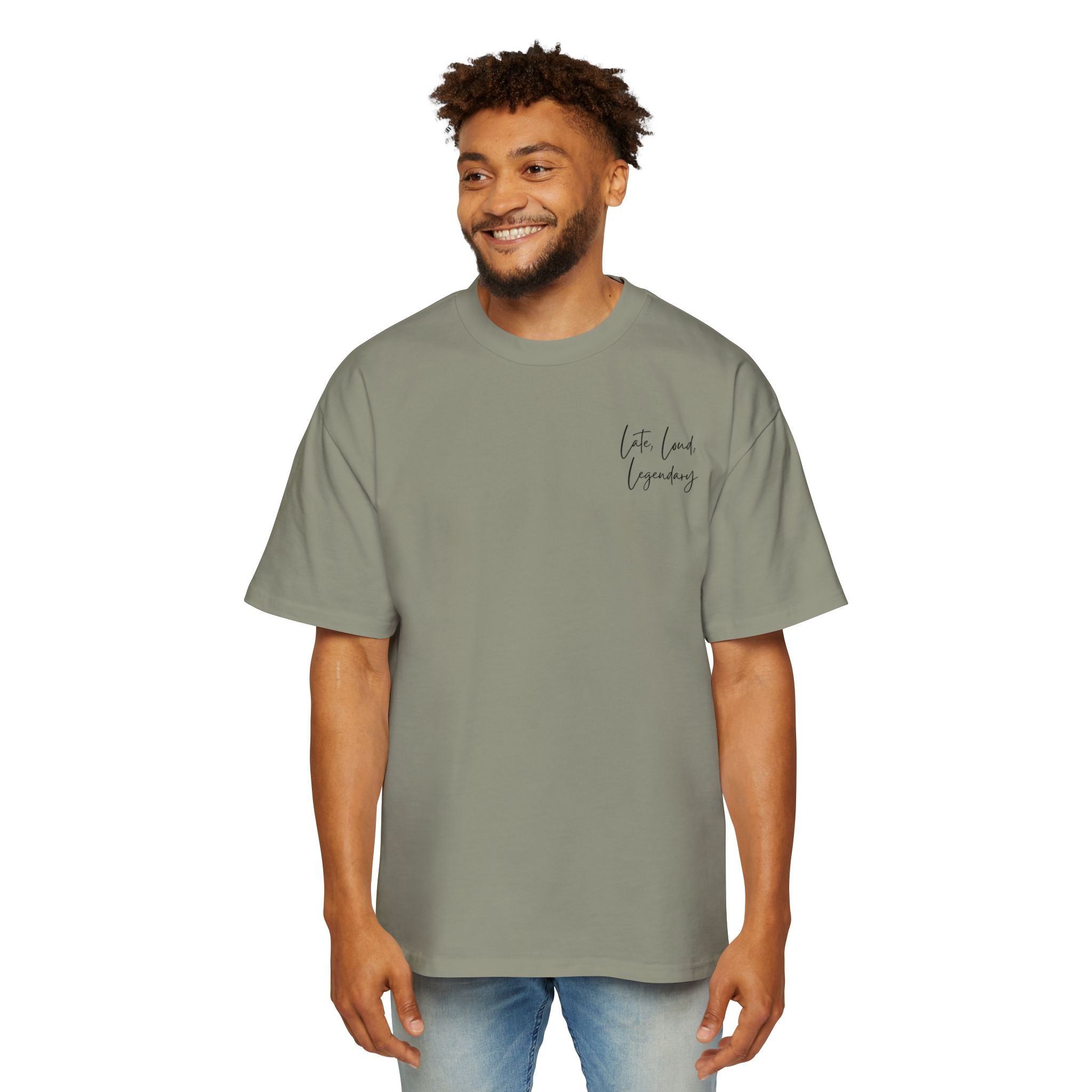 Men’s Heavy Oversized Tee – Island Rebel Graphic Shirt
