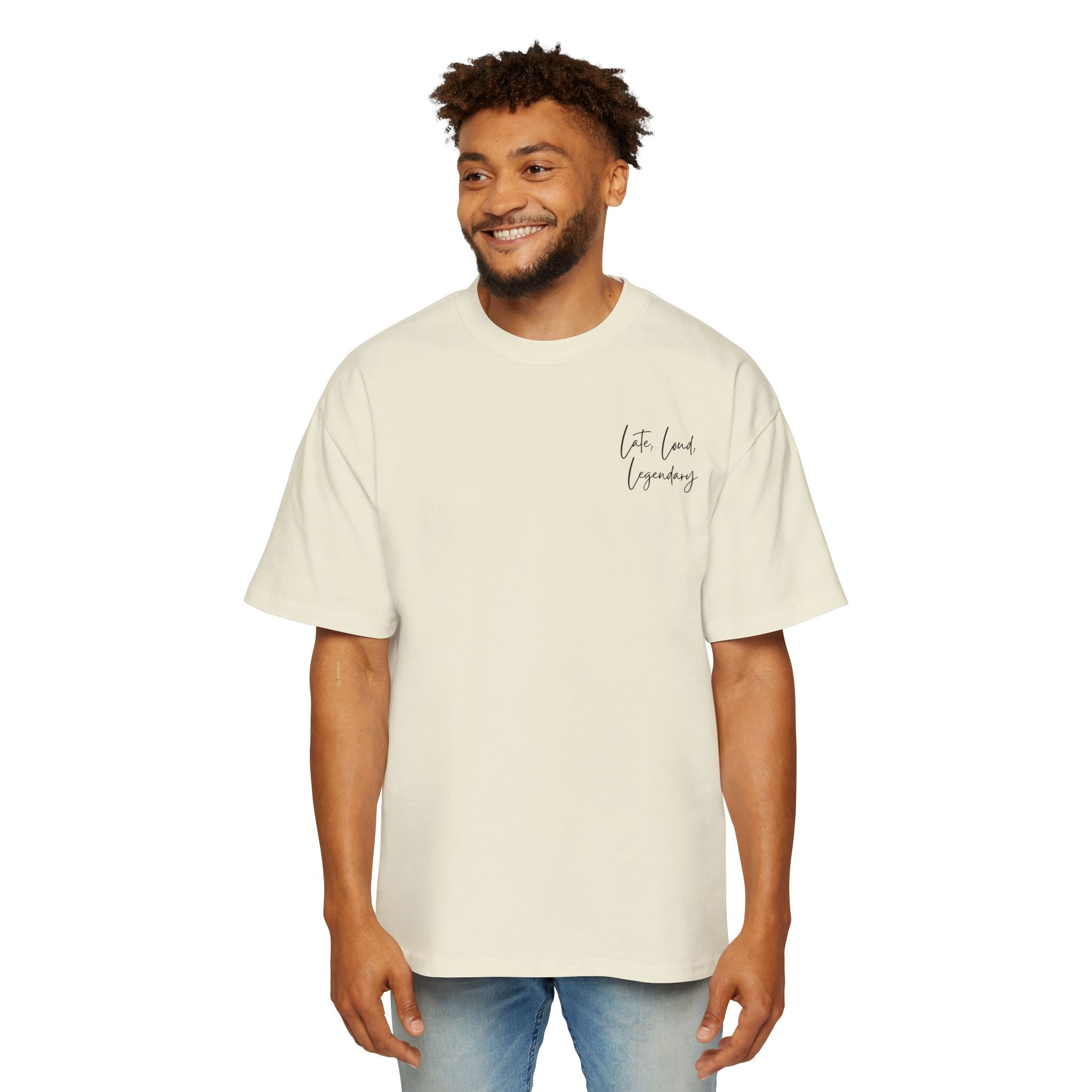 Men’s Heavy Oversized Tee – Island Rebel Graphic Shirt