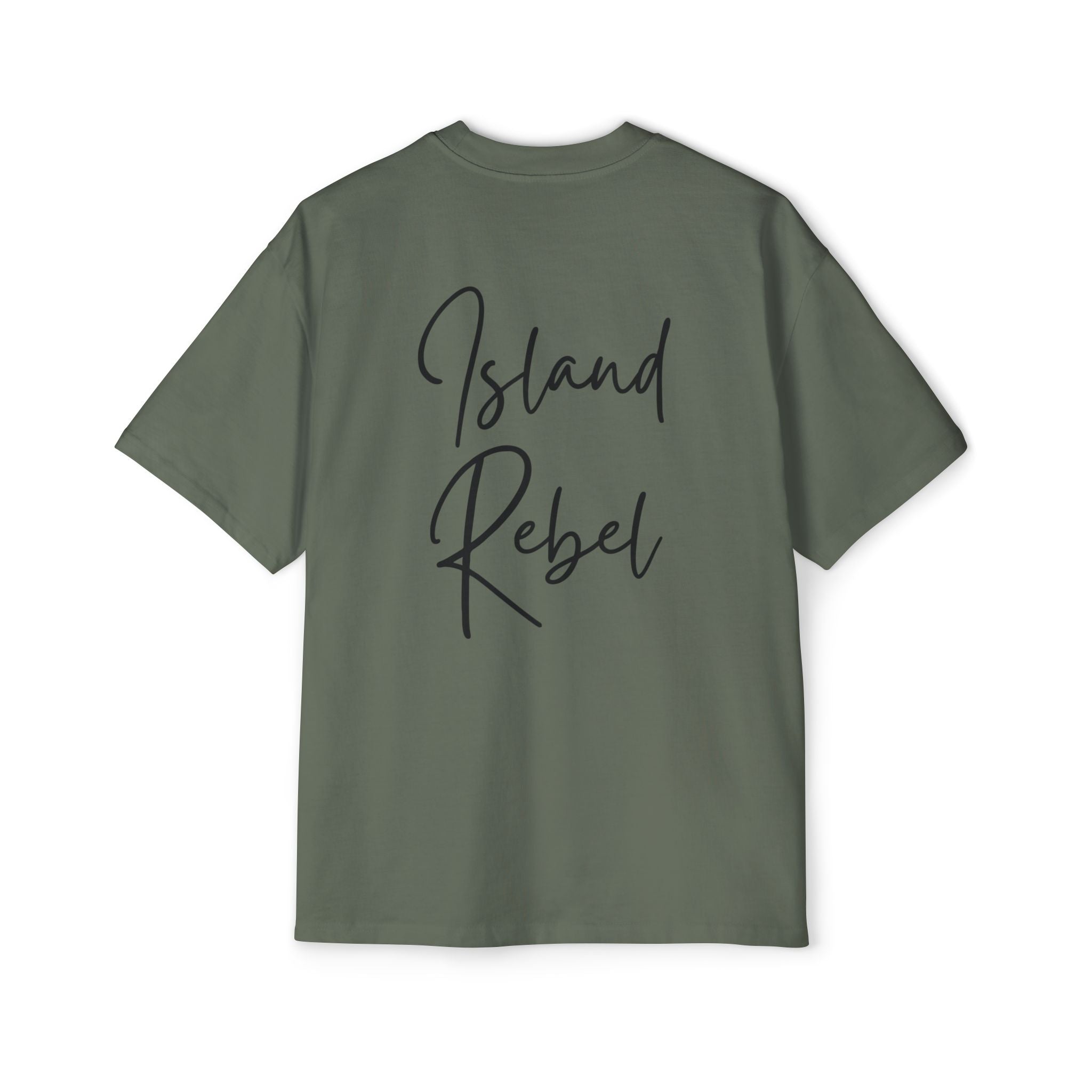 Men’s Heavy Oversized Tee – Island Rebel Graphic Shirt