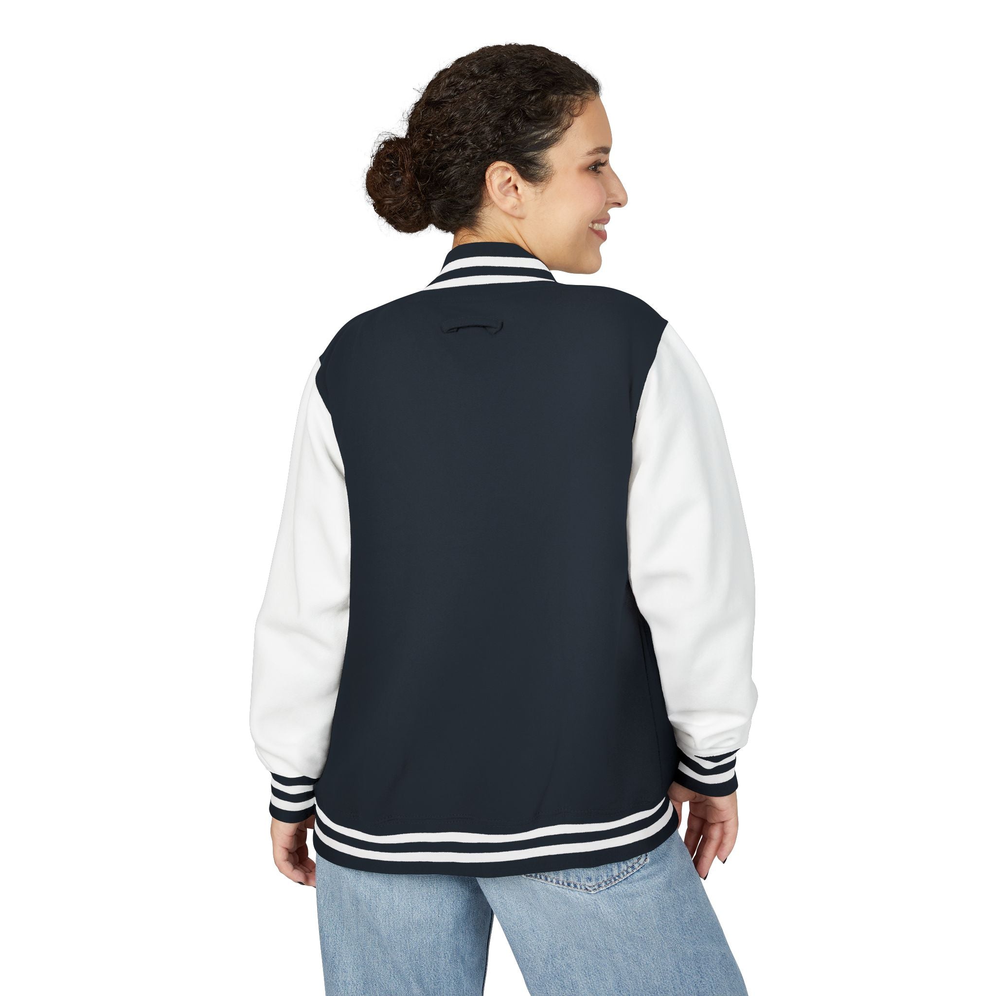 Letterman Jacke College mit Island-Rebel-Aufdruck