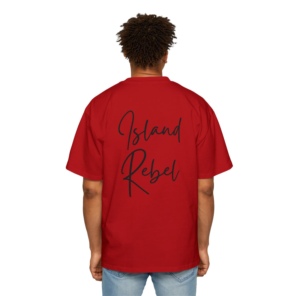 Men’s Heavy Oversized Tee – Island Rebel Graphic Shirt
