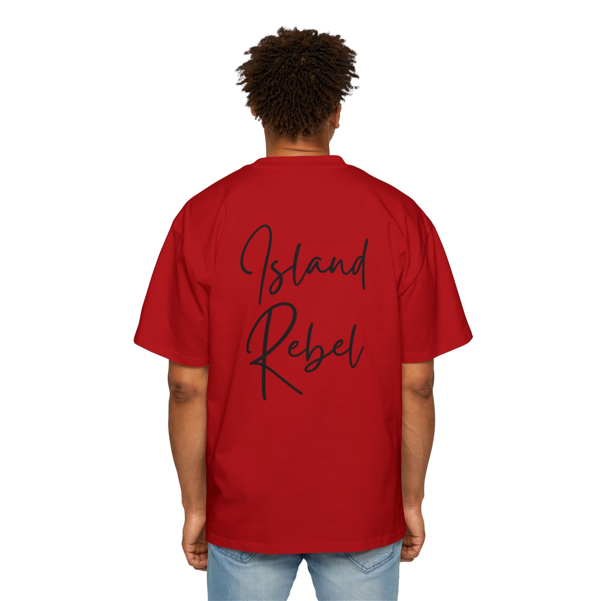 Men’s Heavy Oversized Tee – Island Rebel Graphic Shirt
