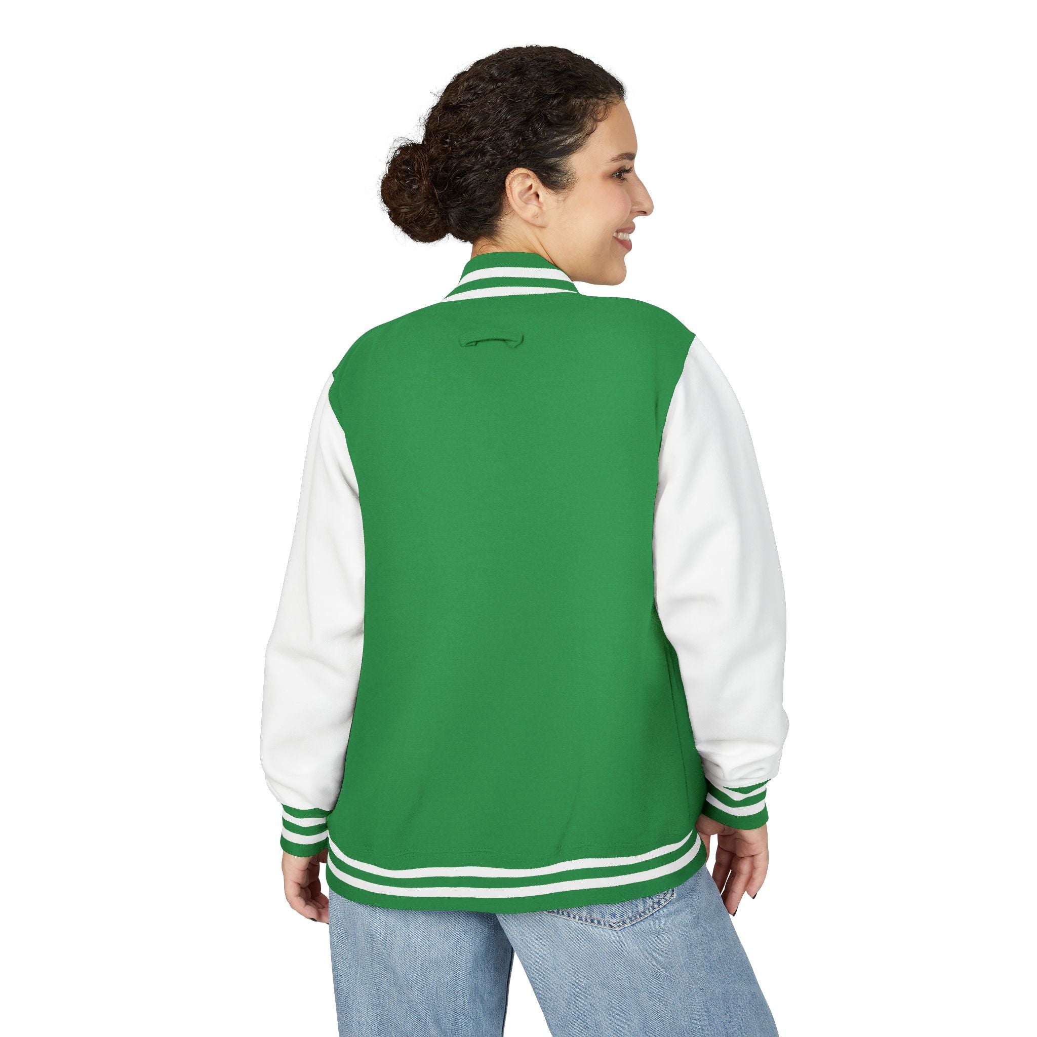 Letterman Jacke College mit Island-Rebel-Aufdruck