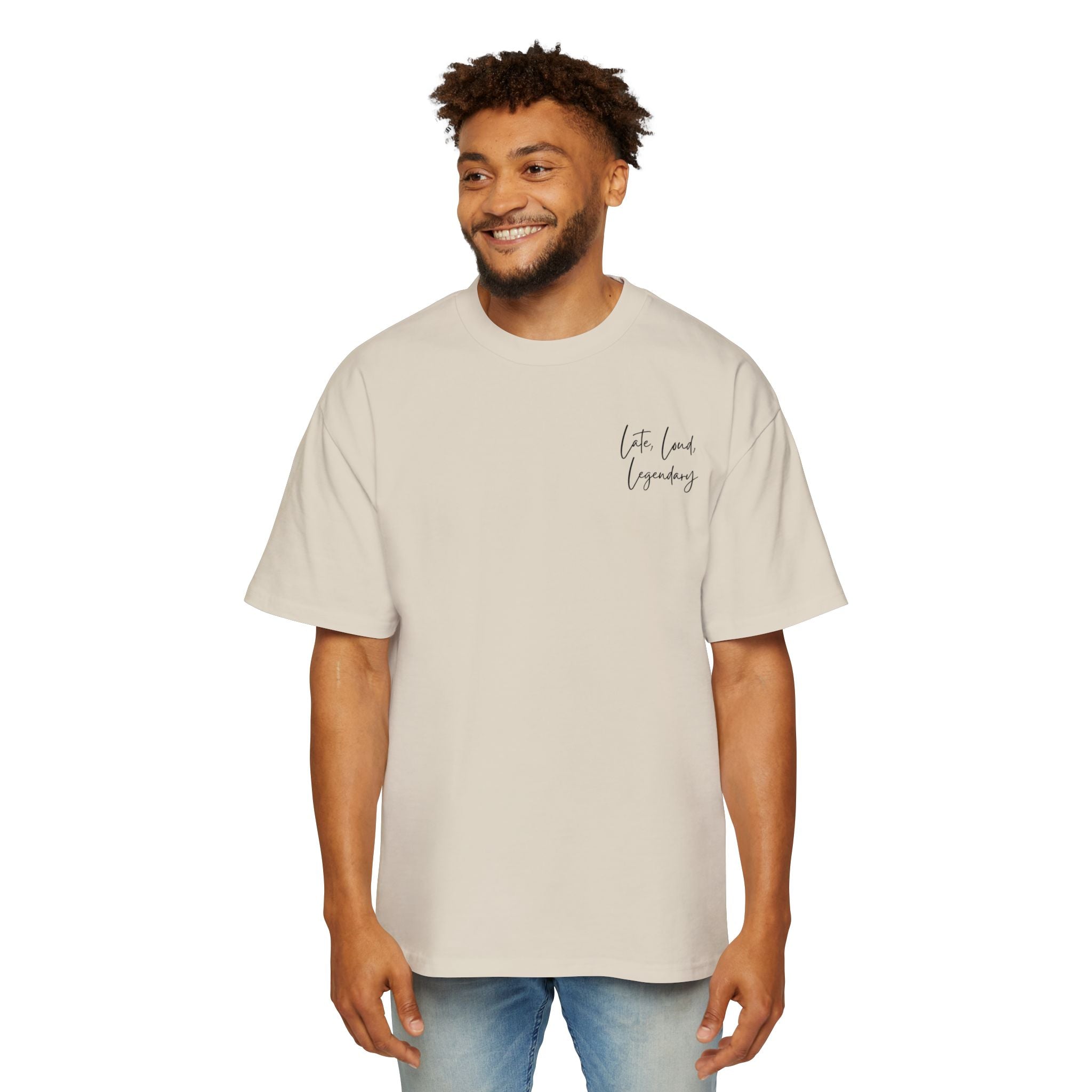 Men’s Heavy Oversized Tee – Island Rebel Graphic Shirt
