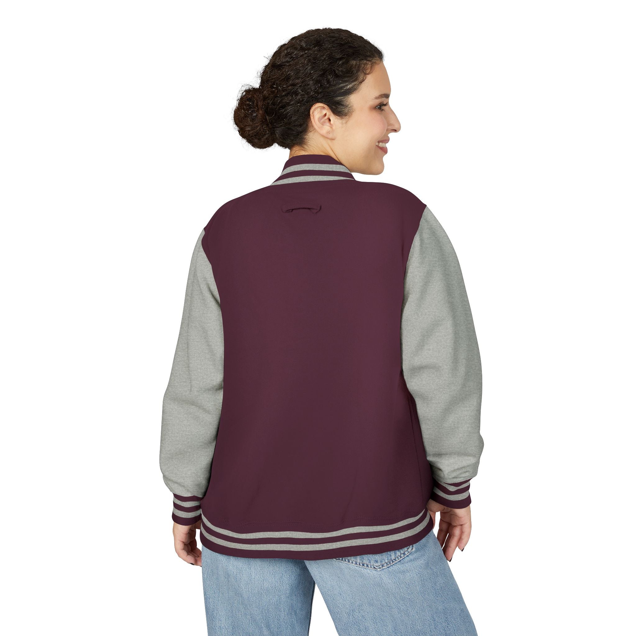 Letterman Jacke College mit Island-Rebel-Aufdruck