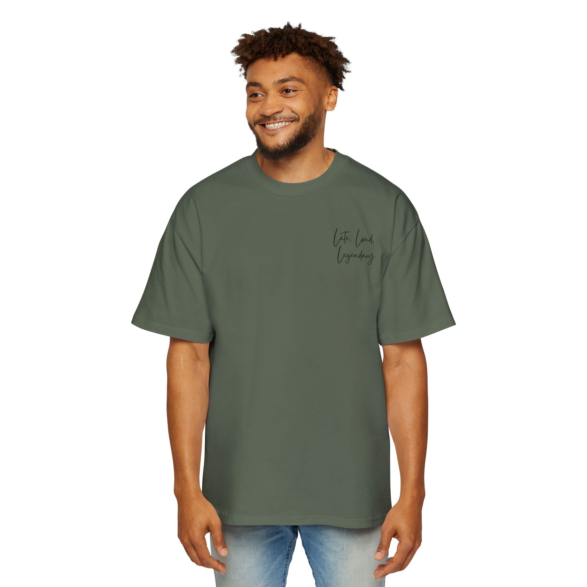 Men’s Heavy Oversized Tee – Island Rebel Graphic Shirt